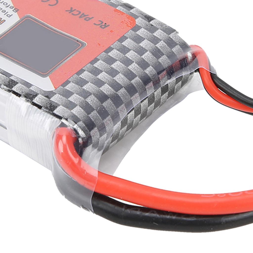 7.4V 1300mAh 30C Lipo Battery with T Plug Rechargeable Lithium Battery for Remote Control Car Boat Airplane