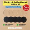 Acrylic DIY Fridge Magnet Kit Handmade Magnetic Stickers for Refrigerator Kitchen Home Decor Craft Making Accessories Gift Use
