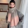 Korean new plaid scarf female autumn and winter student wool scarf shawl dual-purpose winter warmth