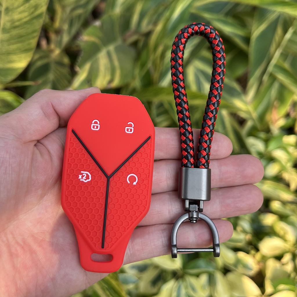 Silicone Car Key Case Shell for BYD Leopard 5 Ultra 2025 Formula Leopard 5 8 Titanium 7 Rubber Remote Cover Keychain Accessories