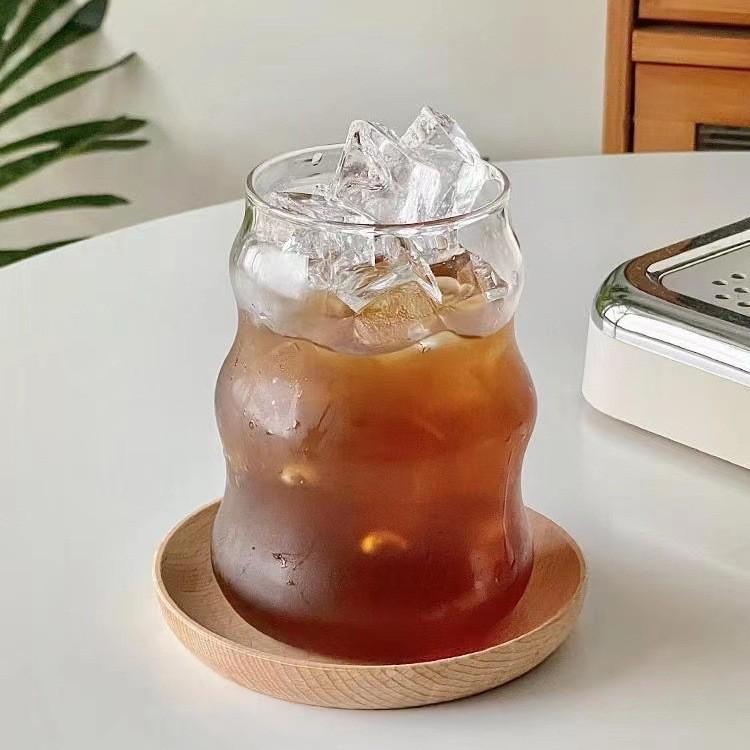 Chubby High Borosilicate Glass Cloud Cup - Simple, Thick, Single Layer for Juice & Beverages