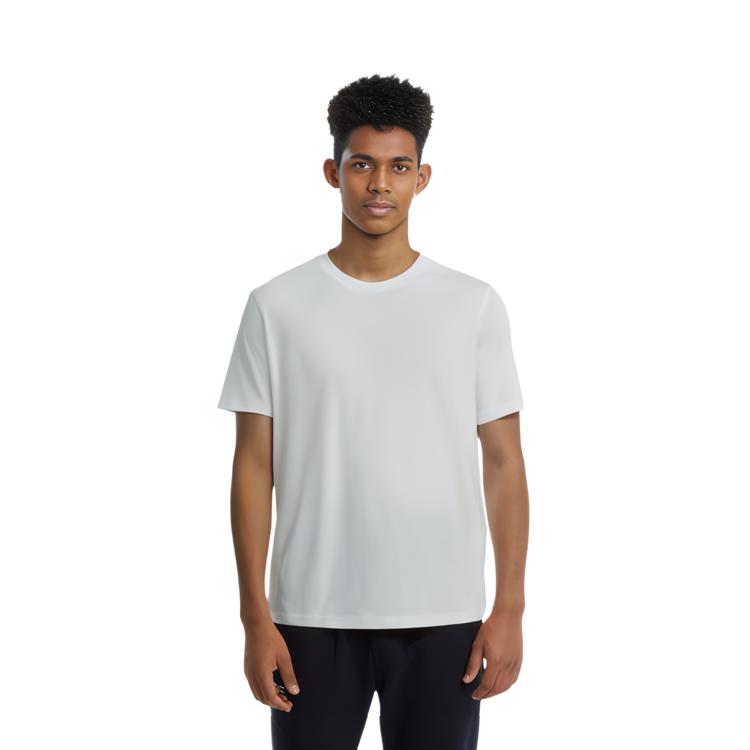 Jordan T Shirts Men's White Crew Neck Moderate Straight Fit CD2607-100