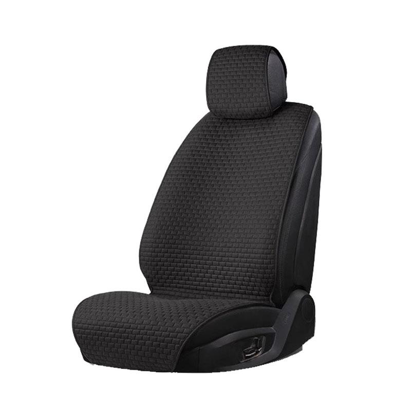 SEAMETAL Atmungsaktiver Autositzbezug Leinen Kühlendes Sitzkissen Verschleißfester Sitzschoner für SUV Limousine 4 Jahreszeiten