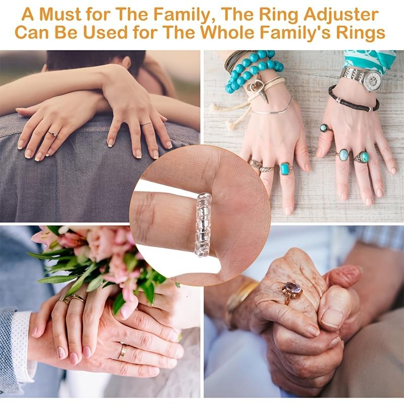 12pcs A Pack of 4 Sizes Ring Adjusters Transparent Spring Rope