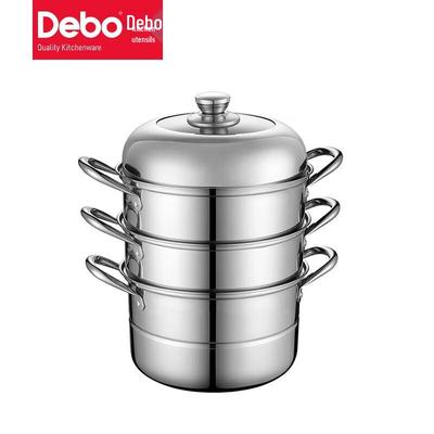 Nerezový parní hrnec a polévkový hrnec Debo Ladburg 28 cm