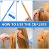 12/18PCS Hair Curler Hair Rollers Heatless Curler Curling Tongs Headband Curls Sleeping Soft Waves Formers No Heat Curls Modeler
