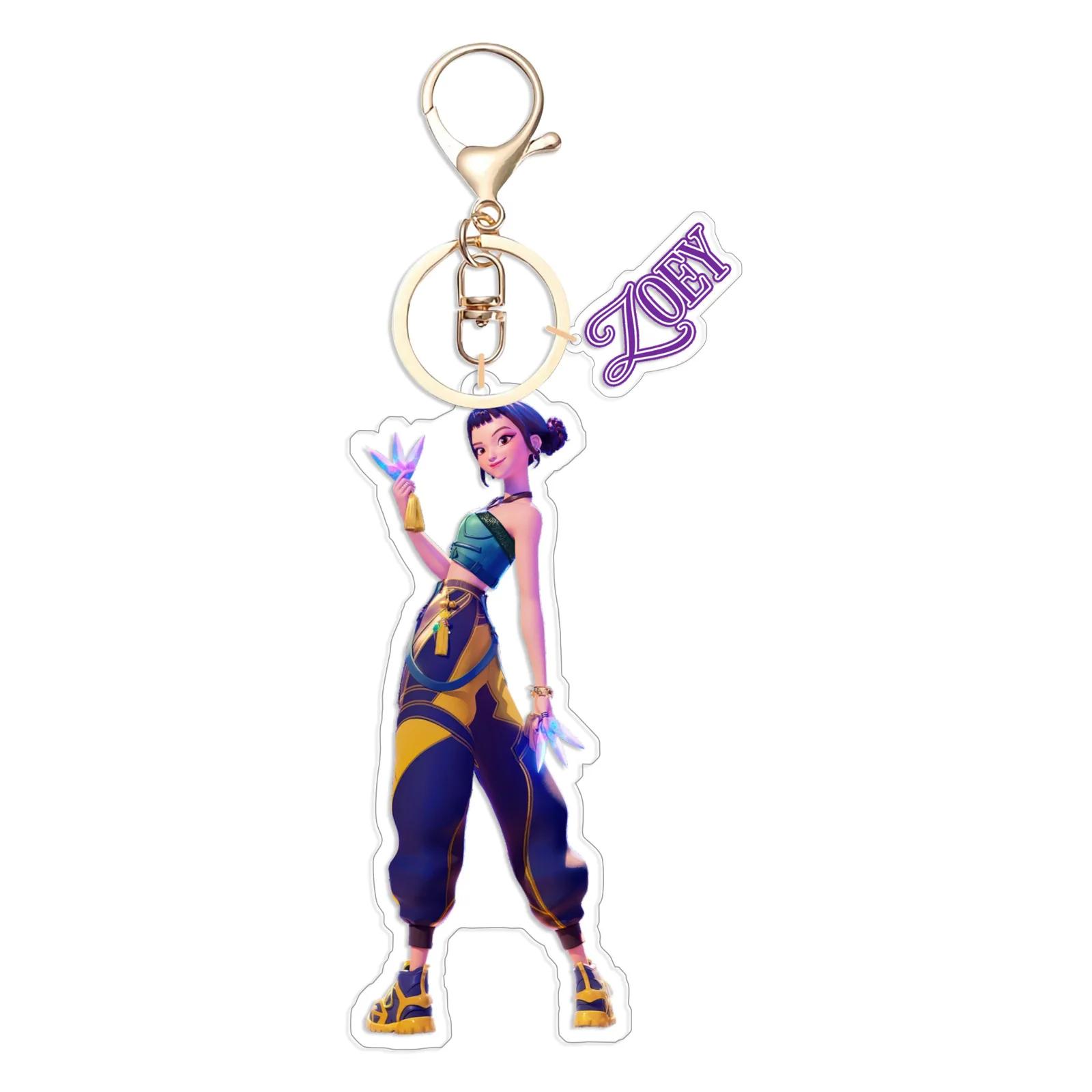 

Acrylic Key Chain for Demon Hunters Popular Kpop Huntr-X Mira Rumi Zoey Saja Boys Backpack Car Pendant Exquisite Gift