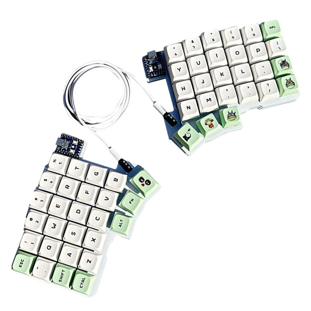 Silakka54 Split Keyboard Wired Hot Swap Support QMK/VIAL Keyboard Left And Right Handed Ergonomic RP2040zero Customized Keyboard