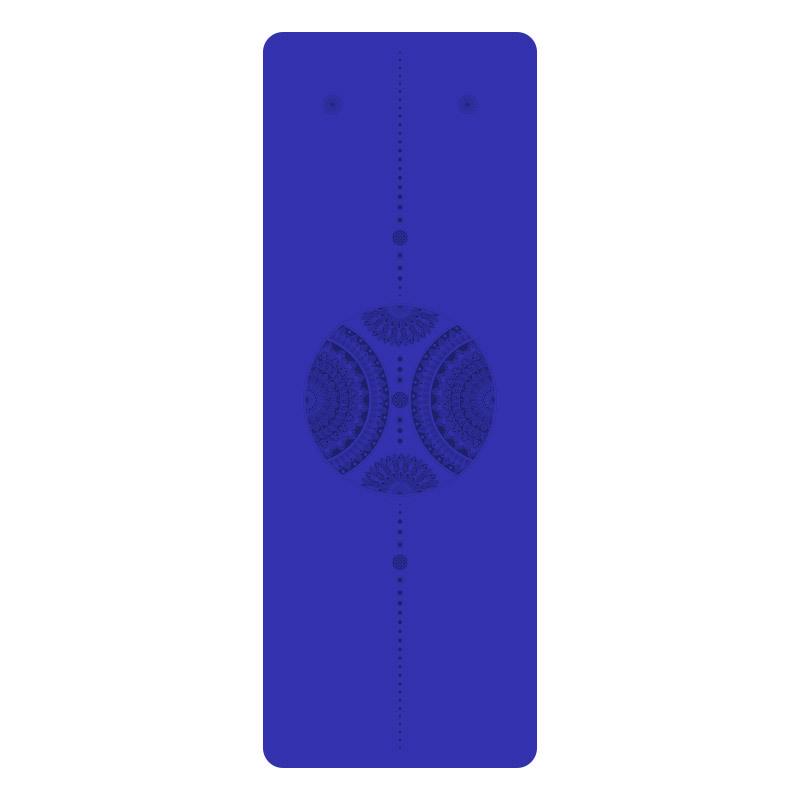 Exquisitely Carved Non-Slip Dual-Sided Yoga Mat - Sweat-Absorbing Natural Rubber for Home & Studio Use