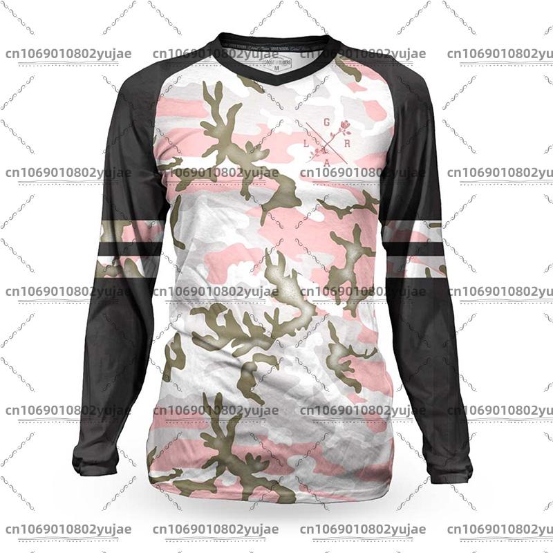 Women's MTB Jerseys Loose Rider Mtb Shirt BMX Mountain Bike Jersey DH Motocross Downh Long Sleeve T-shirt