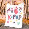 Kpop Flannel Blanket Soft Warm All-Season Throw, Design for Camping, Car Travel, Hiking Sofa, Bed, Office Perfect Gift for Parties
