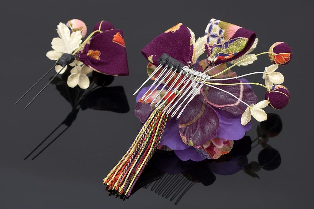 Hair Coming of Age Graduation Japanese Graduation Japanese Clothing [SOUBIEN] Ornament, Ceremony, Ceremony, Pattern, Braid, Flower, Ceremony, Hakama,