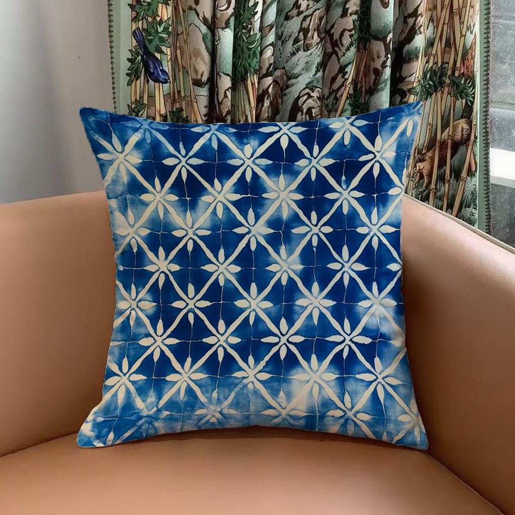 Geometric blue pillowcasesSuitable for sofa car bedroom decorative cushion cover pillow cover
