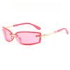 Frameless Square Spring and Summer Bright Fashion Women's Sunglasses Are Suitable for Daily Vacation Beach Accessories