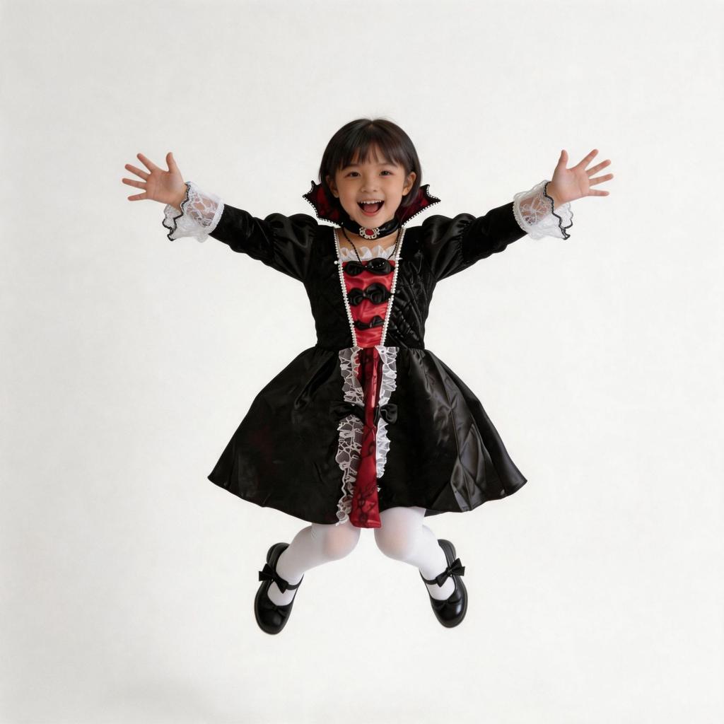 Children's Day Wicked Vampire Witch Cosplay Vampire Queen Lace Dress Costume
