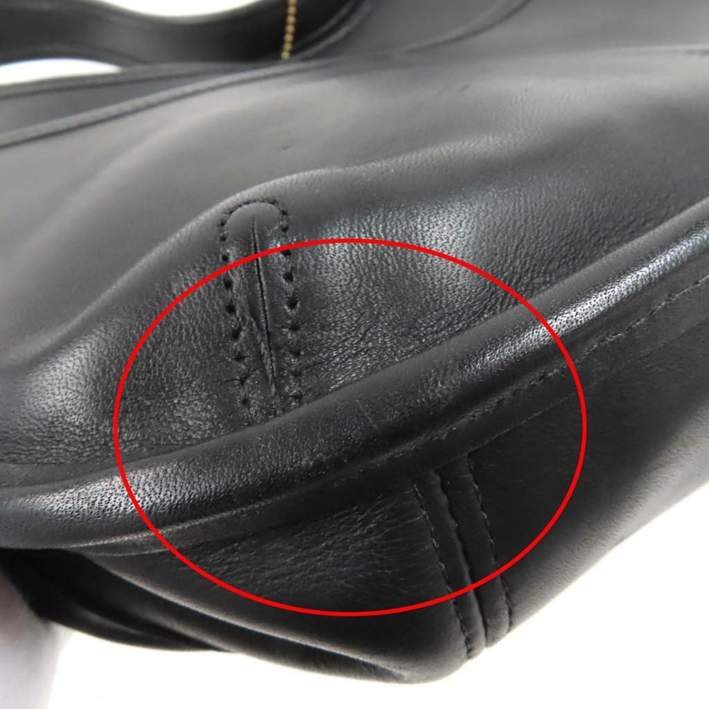 COACH Shoulder Bag Ergo Old coach black Glove leather Women 9033 Used