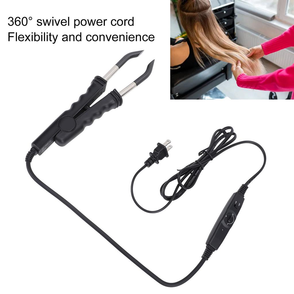 Haarverlängerung Fusion Bonding Werkzeug Temperaturverstellbar Gleichmäßige Erhitzung Fusionshitze Eisenverbinder für Alle Haartypen für Salon