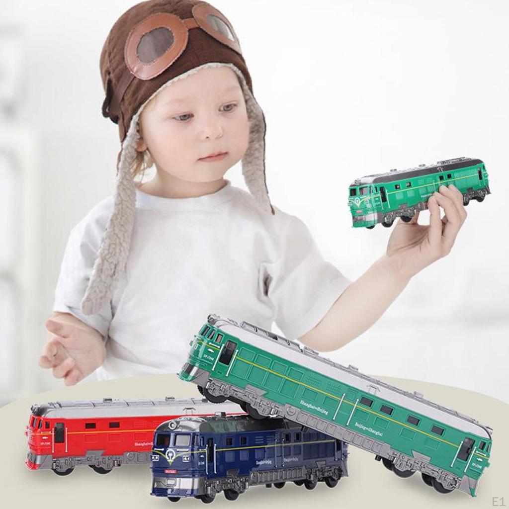 1/8 cast Locomotive Toy with Pull Back Action for Children Gifts