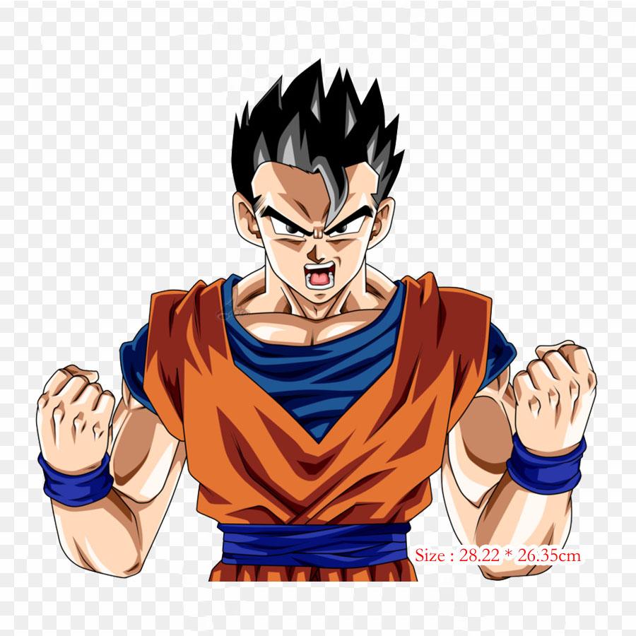 Patches For Clothes Bag Iron On Thermal Stickers Gohan Black Gohan Goku Pattern Washable Heat Transfer