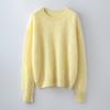 Autumn And Winter New Brushed Women'S Loose Round Neck Long Sleeve Solid Color Pullover Wool Bottoming Knitted Sweater