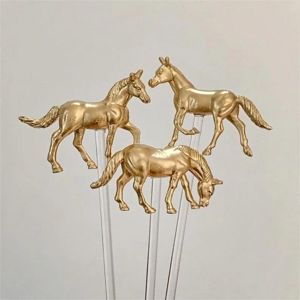 1/6pcs Horse Shape Drink Stirrers,Personalized Horse Racing Stirrers for Cocktails Party Decorations, Water Cup Accessories