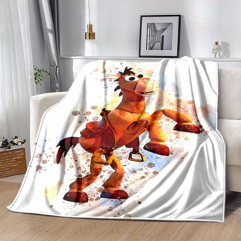 1pc,"Home Decorative Horse Print Blanket Perfect for Sofa, Bedroom, Living Room, Travel , Office Nap