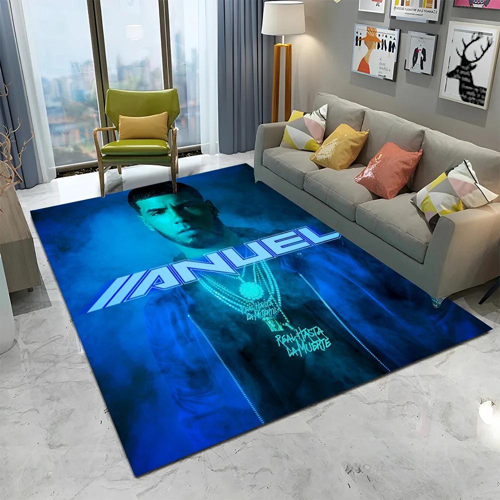 Free Anuel AA Rapper Hip Hop Singer Carpet Rug for Home Living Room Bedroom Sofa Doormat Decor,kids Area Rug Non-slip Floor Mat