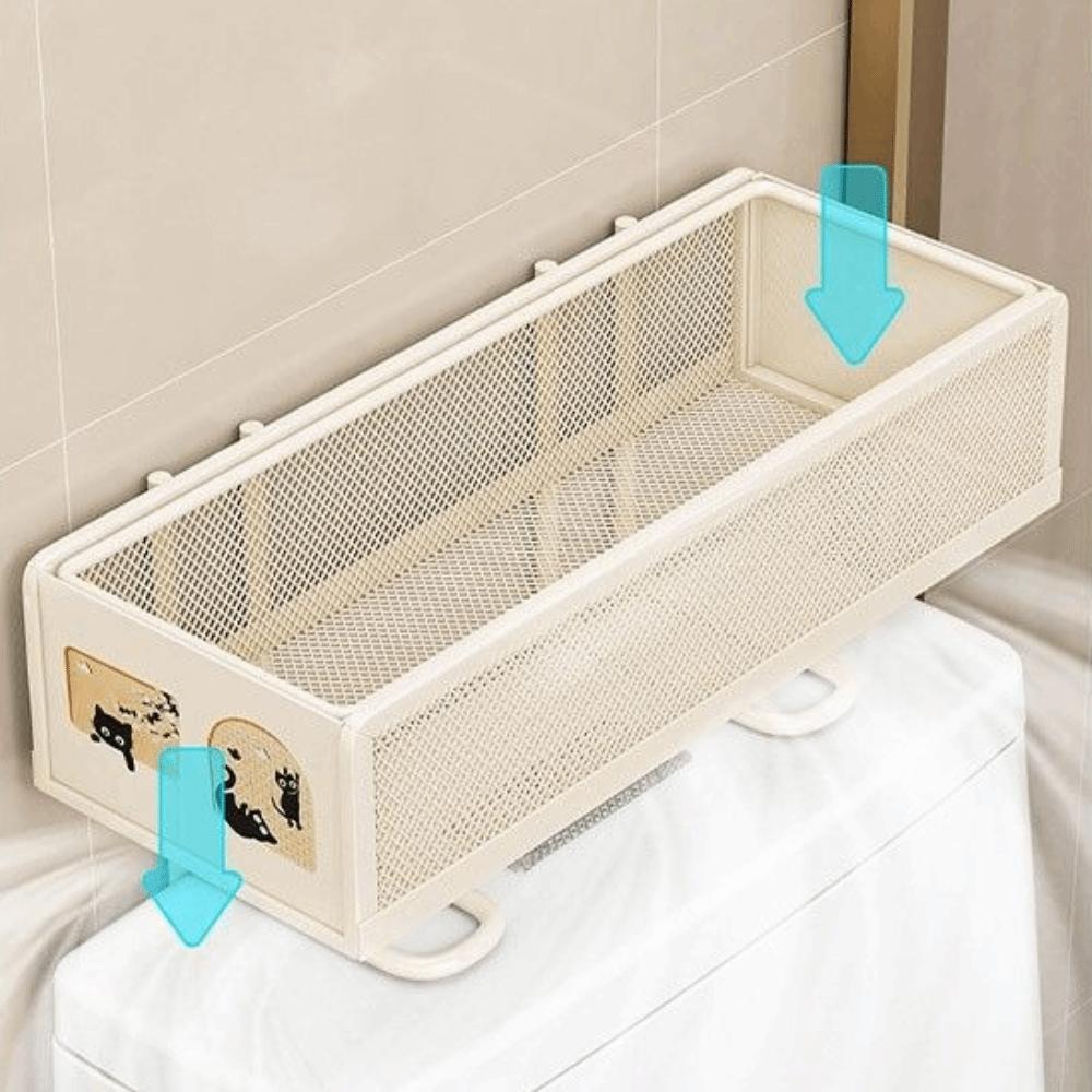 Space Save 1 Tier Toilet Storage Rack No Drilling Paper Holder Bathroom Organizer Iron Over The Toilet Shelf Over The Toilet