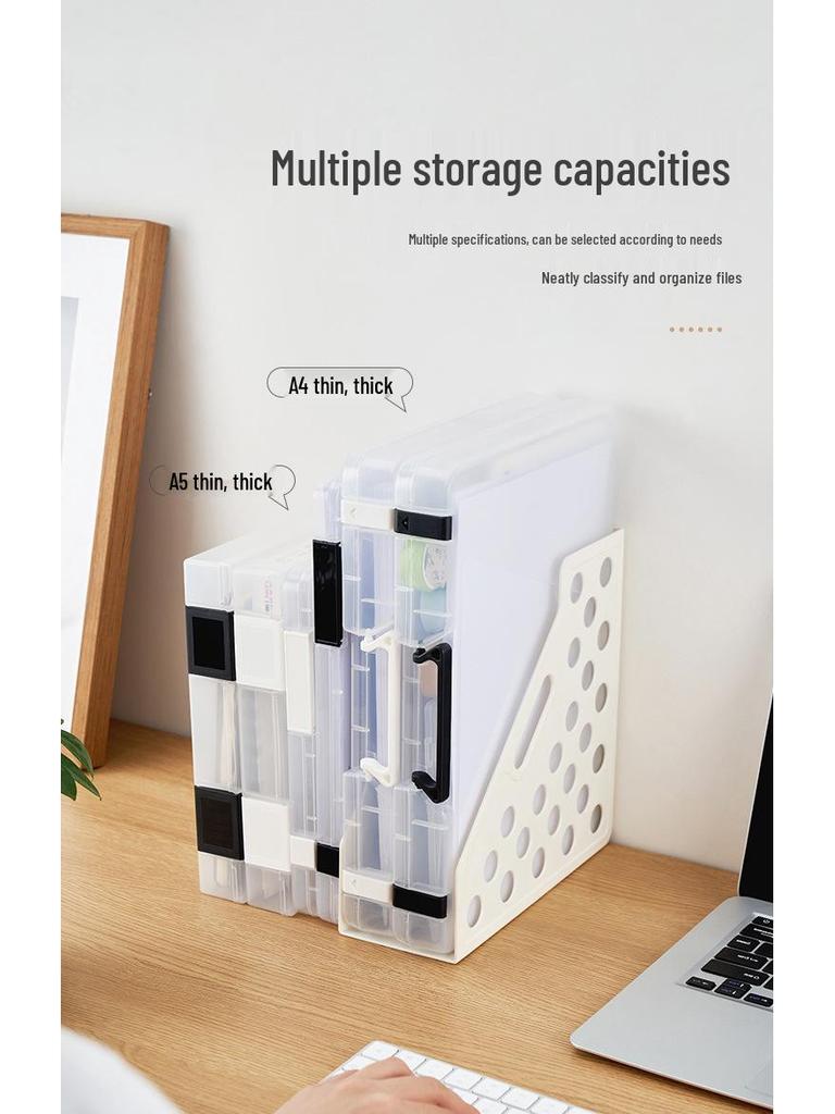 Japanese A4 File & A5 Receipt Organizer Box - Document & Certificate Storage Solution