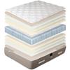 Dreamlux Mattress Set, 26 Cm Pocket Springs Memory Foam Firm Reversible+white Bed Base Ep 13cm + 2 Pillows + Duvet