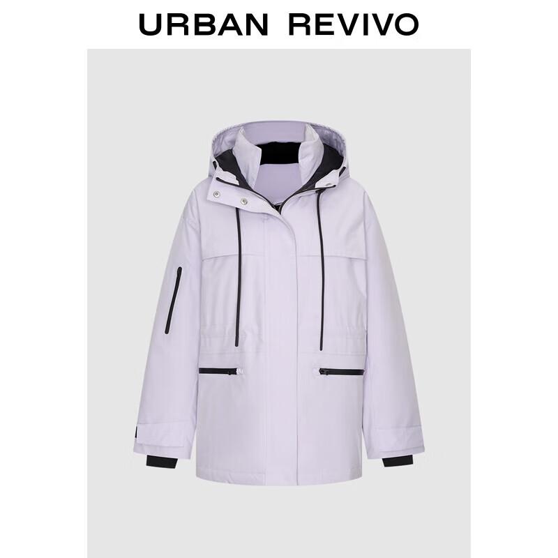 Women's Casual Colorblock Hooded Down Jacket