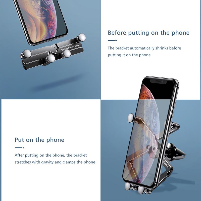 Gravity Car Phone Holder Cell Phone Stand Support GPS Telefon Mount For iPhone 12 13 Pro Max Xiaomi Mobile Phone Charging Holder