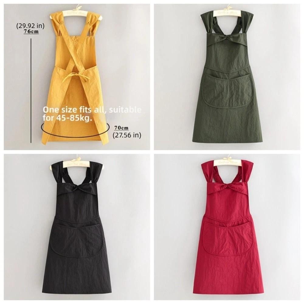 Stain-resistant Waterproof Apron Small Fresh Cooking Apron Workwear Cleaning Apron Cafe