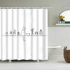 Cute Puppy Cat Cartoon Shower Curtain Waterproof Polyester Fabric With Hooks Washable Bathroom Decor Partition