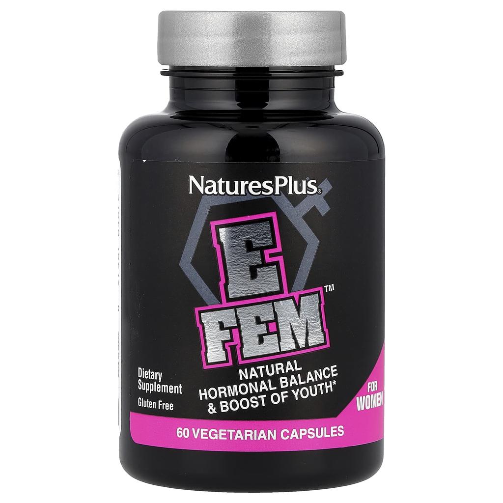 E Fem For Women, Natural Hormonal Balance & Boost for Youth, 60 Veggie Capsules