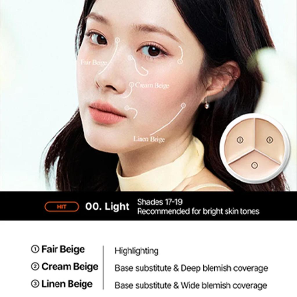TFIT CORRETIVO COVER UP PRO 15g 00-05, Alta Cobertura, Textura Leve, Maquiagem de Longa Duração, Cosméticos Coreanos, Maquiagem Coreana