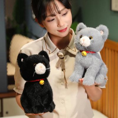 Simulation Cat Plush Toys Soft Stuffed  Kitten Model Fake Cat Realist Animals Kids Girls Valentine's Day Gift