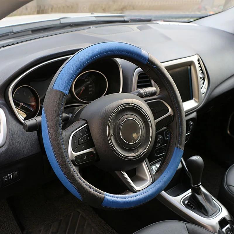 My Good Car Pu Leather Car Steering Wheel Protection Cover Steering Covers for Jeep Renegade 2015 2016 2017 Compass 2017 2018