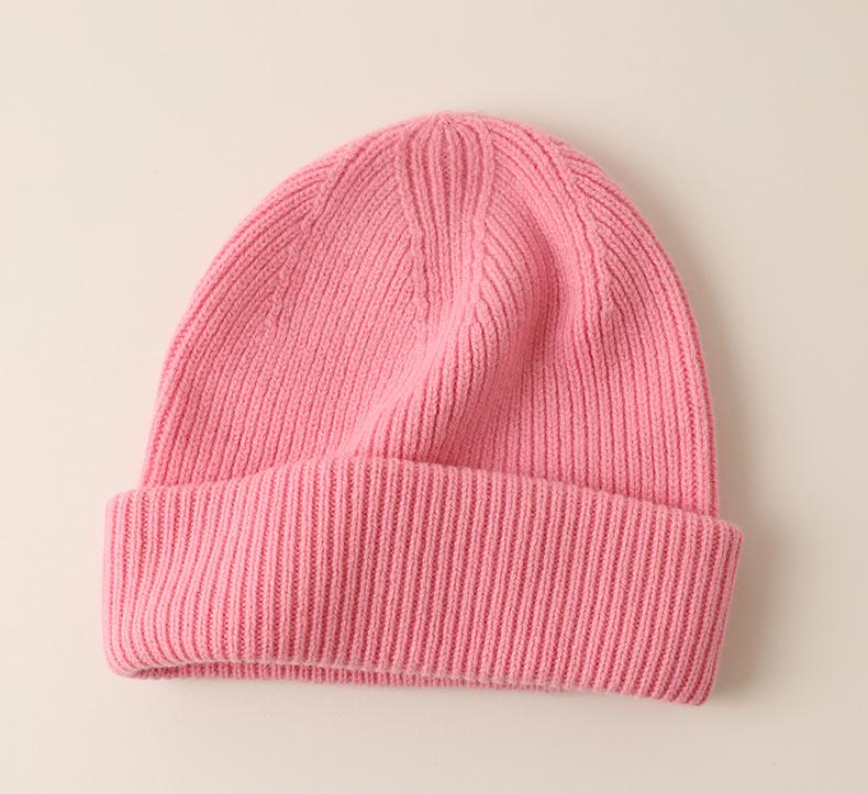Custom Cute Luxury Warm 100% Lambs Wool Knitted Unisex Beanie Hats for Business & Travel with Hand Drawn Logo