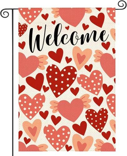 Heart Garden ag 12x18 Inch Double Sided Love Valentines Day 1 JJE DDI GGX
