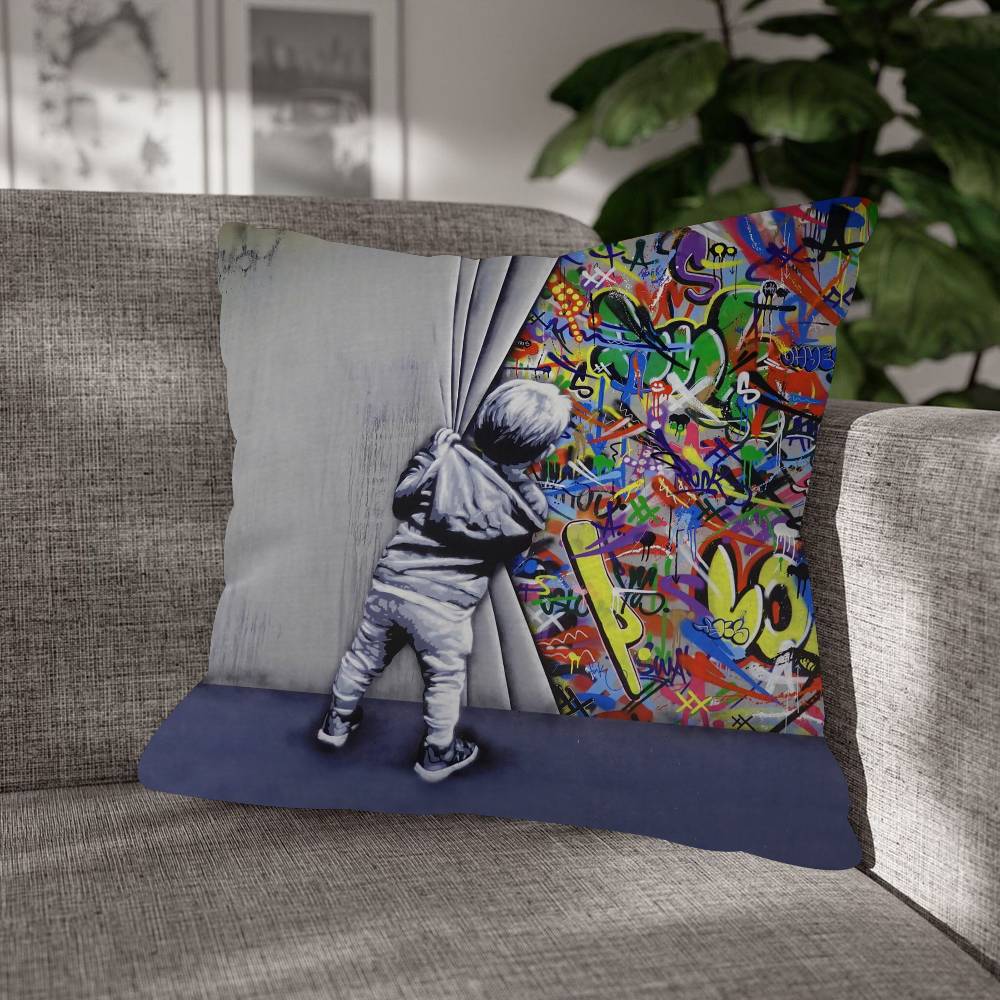 Banksy Street Graffiti Art Pillow Cover Soft Decor Throw Pillow Case xcm Couch Home Decor for Living Room Sofa Party Gift