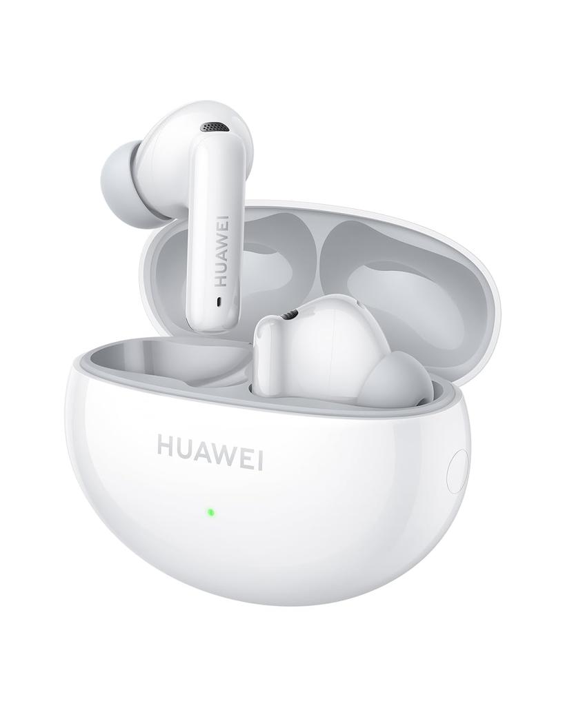 Huawei FreeBuds 6i Wireless Noise Comfortable LDAC Call Noise Lightweight 35 Hours of Playback Fast IP54 Dust and Water Compatible with White Earbuds,