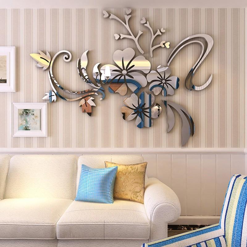 Lightweight Mirror Sticker Wall Acrylic Mural Decal Wardrobe Decoration