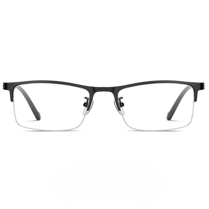 

Anti-blue Light Glasses Men Half Frame Business Ultralight-Weight Screwless Computer Eyewear чорний