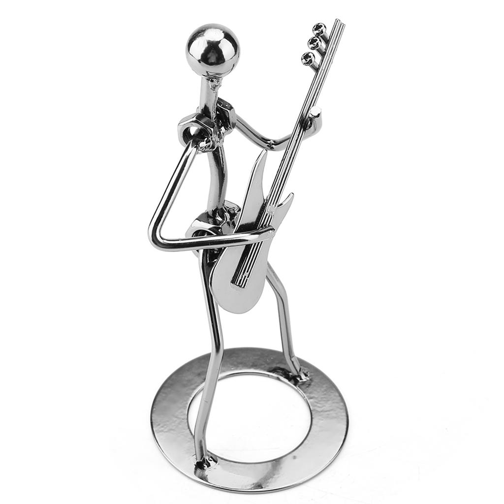 Musician Player Collectible Figurine Ornaments Gift Iron Guitar Player Figurine Decoration