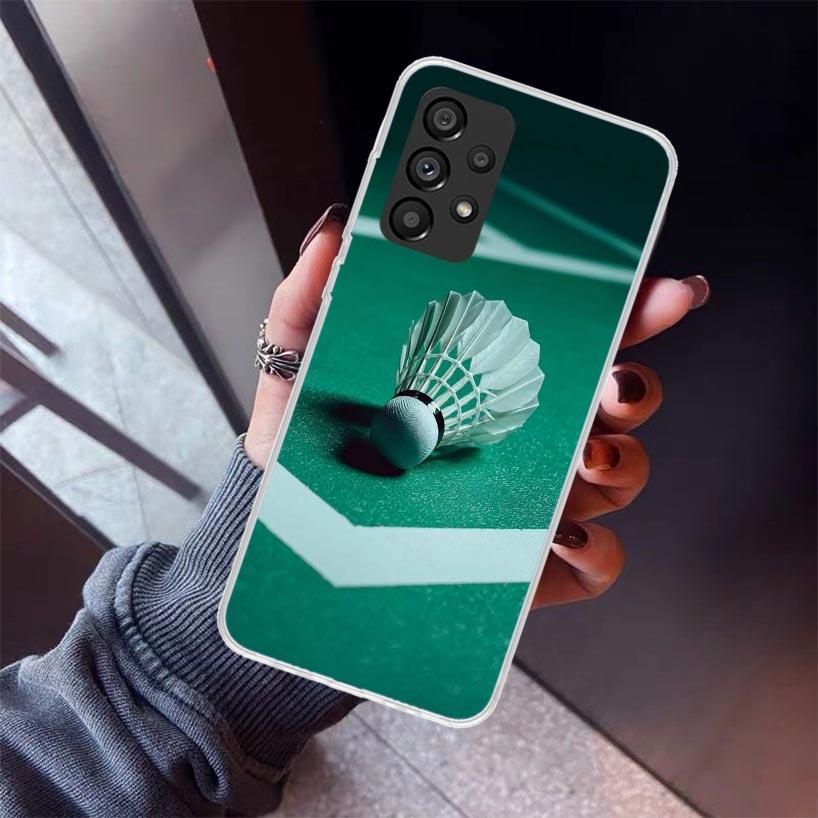 Badminton Sport Phone Case For Samsung Galaxy A12 A52S A42 A32 A22 A51 A50 Note 20 Ultra 10 S10 Plus A71 A70 A31 A30 A10S Galaxy