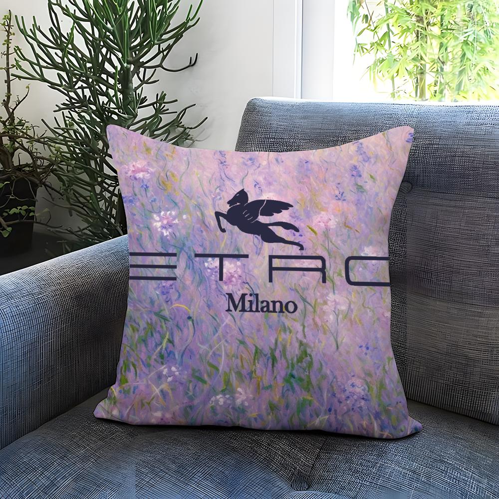 E-Etro Brand Cushion Cover Comfortable Reversible Pillow Cover Ideal for Car Sofa Bedroom & Beyond