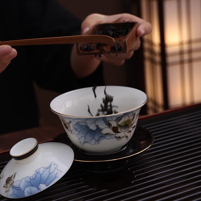 Tang Hui Jade Porcelain Gaiwan Tea Cup