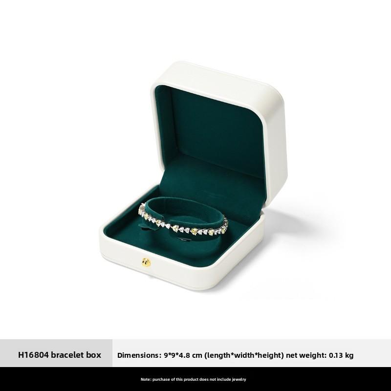 Luxury PU Leather Jewelry Box with Velvet Interior, Ring Earring Necklace Bracelet Storage Gift Box