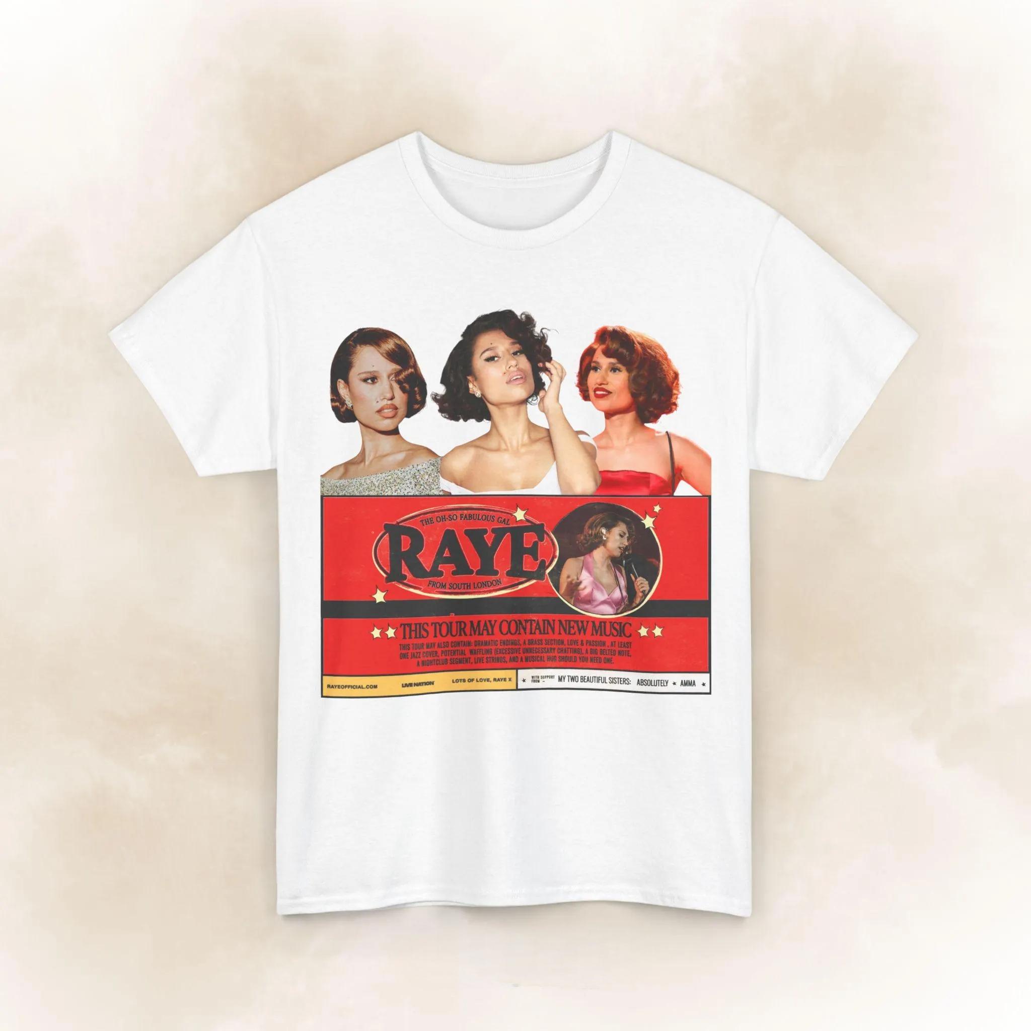 RAYE 2026 Album THIS MUSIC MAY CONTAIN HOPE Unisexs graphic TShirt Unisex ONeck Cotton Short Sleeve Y2k Popular Oversized Tee M